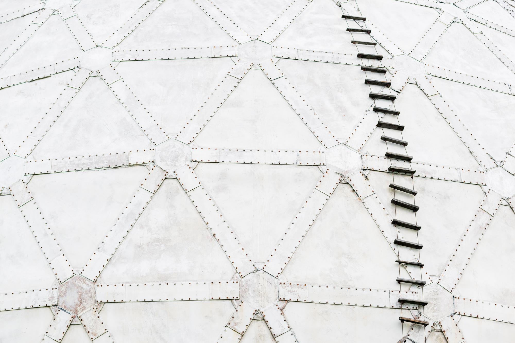Close-up of geometric stitch