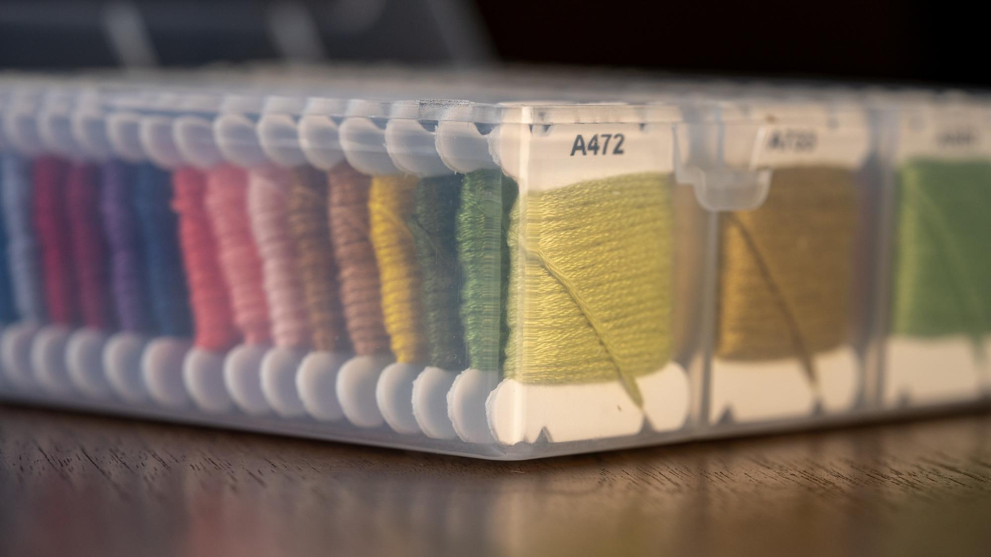 Sample embroidered swatches